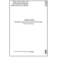 TECHNICAL SERVICE MANUAL - JOHN DEERE Z425 EZTRAK RESIDENTIAL MOWER TM113019