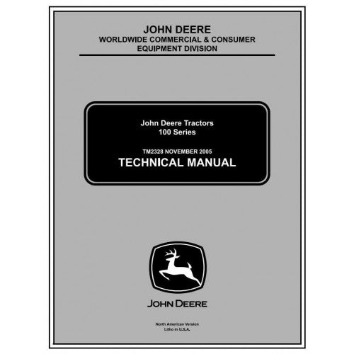 TECHNICAL SERVICE MANUAL - JOHN DEERE 115,LAWN, YARD TRACTOR TM2328CCE 