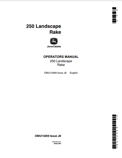 OMU14269 - JOHN DEERE 250 LR Construction Attachments OPERATOR MANUAL