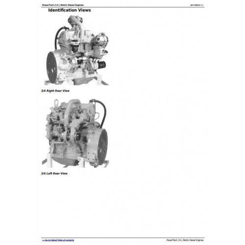 DIAGNOSTIC & REPAIRTECHNICAL MANUAL - JOHN DEERE POWERTECH 2.9L 3029 METRIC DIESEL ENGINE CTM124619 