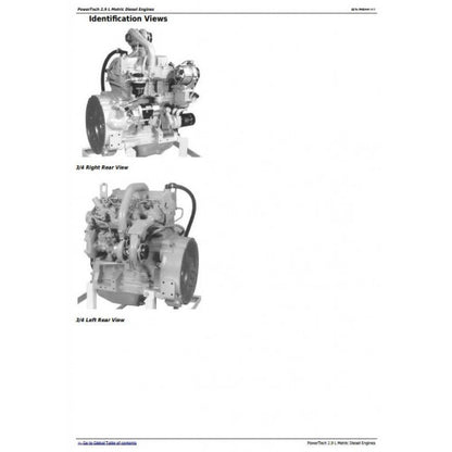 DIAGNOSTIC & REPAIRTECHNICAL MANUAL - JOHN DEERE POWERTECH 2.9L 3029 METRIC DIESEL ENGINE CTM124619 