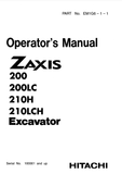 EM1G611 - JOHN DEERE TIMBERJACK ZAXIS200 (ZAXIS SERIES) Hitachi Excavators OPERATOR MANUAL