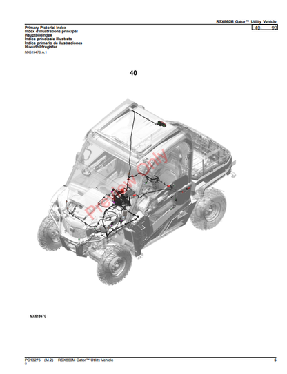 JOHN DEERE RSX860M GATOR UTILITY VEHICLE PC13275 - PARTS CATALOG MANUAL