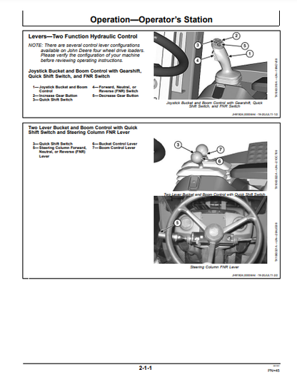 OPERATOR MANUAL - JOHN DEERE 744K (K SERIES) Construction Loader OMT228001