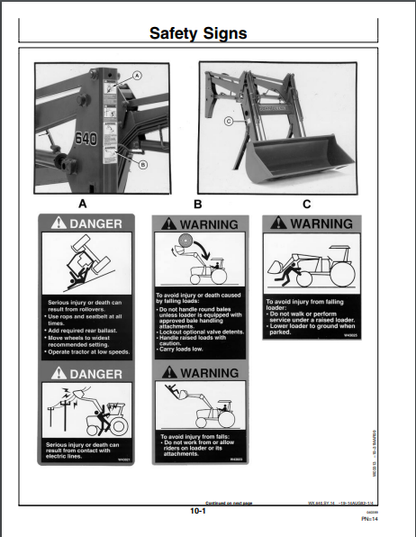 JOHN DEERE 640 STANDARD,640 MECHANICAL LOADERS OMW45009 - OPERATOR MANUAL