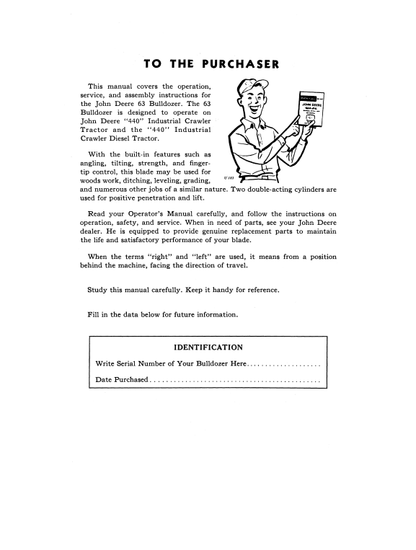 OPERATOR MANUAL - JOHN DEERE 62 (SERIES)  Construction Crawlers OMU11504_