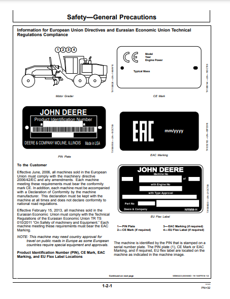 OPERATOR MANUAL - JOHN DEERE 550K,650K (K SERIES) Construction Crawler Dozer OMT356886X19