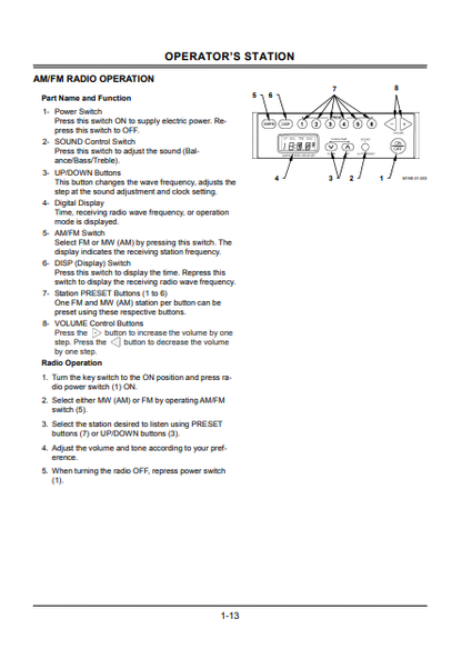 EM1N1NA12 - JOHN DEERE ZAXIS60USB-3 (ZAXIS-3 SERIES) Hitachi Excavators OPERATOR MANUAL