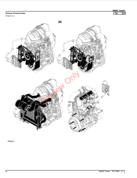 JOHN DEERE 5055E TRACTOR PC11984 - PARTS CATALOG MANUAL