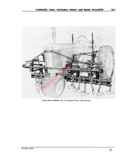 JOHN DEERE INTEGRAL TOOL CARRIER-NO.51 FRONT AND NO.57 REAR PC450 - PARTS CATALOG MANUAL