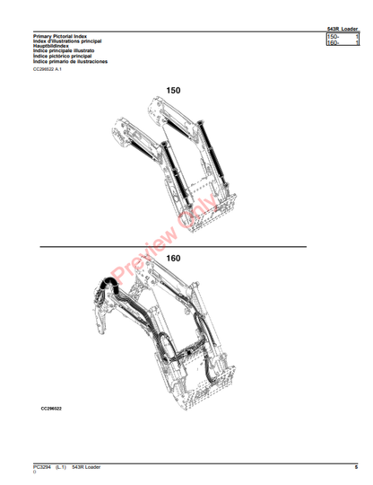 JOHN DEERE 543R LOADER PC3294 - PARTS CATALOG MANUAL