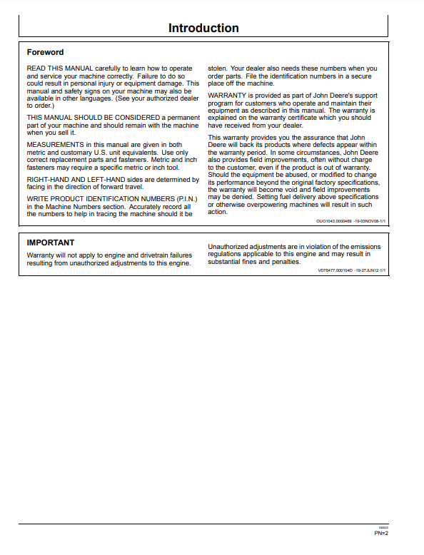 OPERATOR MANUAL - JOHN DEERE 470GLC CONSTRUCTION EXCAVATORS OMT293261_34