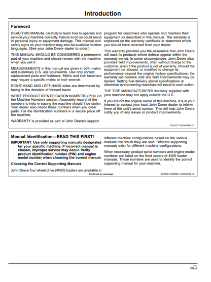 OPERATOR MANUAL - JOHN DEERE 190DW, 220DW (D SERIES) CONSTRUCTION EXCAVATORS OMT233886_24