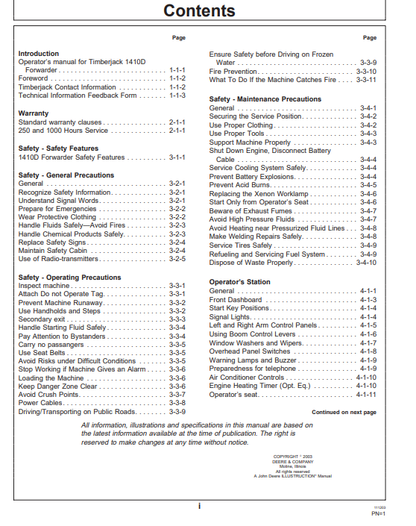 JOHN DEERE 1070D (D SERIES_JOHN DEERE MODELS) FORESTRY Wheeled Harvesters OPERATOR MANUAL - OMF066532_