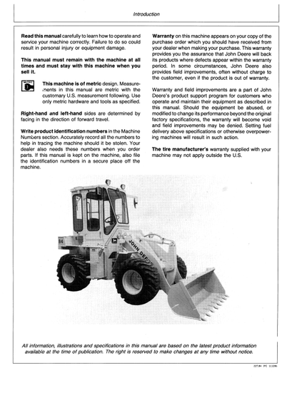 JOHN DEERE 350D, 355D (D SERIES) FORESTRY Crawlers OPERATOR MANUAL - OMT105029