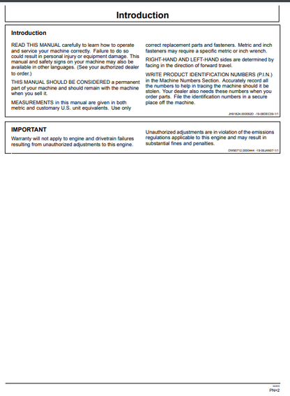 JOHN DEERE 160DLC (D SERIES) Construction Excavators OPERATOR MANUAL - OMT226911