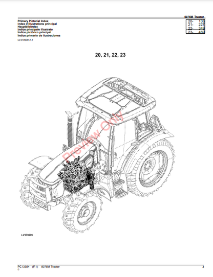 JOHN DEERE 5075M TRACTOR PC13354 - PARTS CATALOG MANUAL