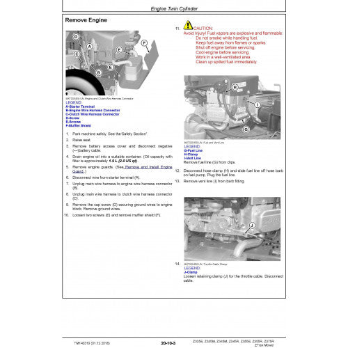 TECHNICAL MANUAL - JOHN DEERE Z335E,ZTRAK MOWER TM140319 