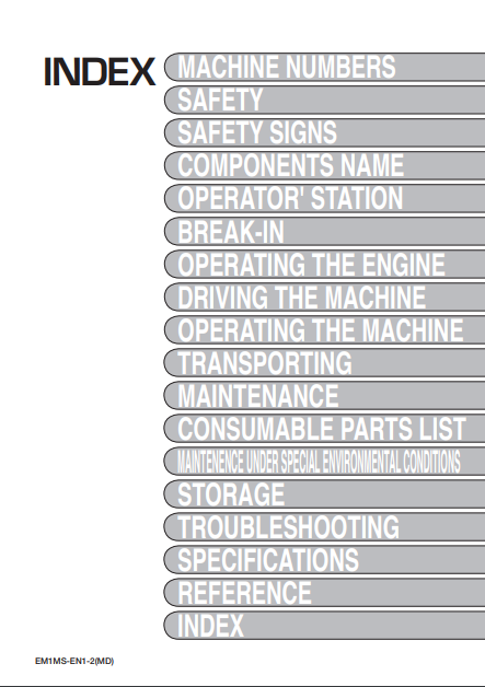 EM1MSEN12 - JOHN DEERE ZAXIS17U-2(ZAXIS-2 SERIES) Hitachi Excavators OPERATOR MANUAL