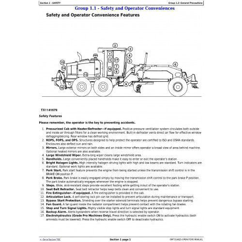 OPERATORS MANUAL - JOHN DEERE 770G,MOTOR GRADER OMT314825 – The Manuals ...