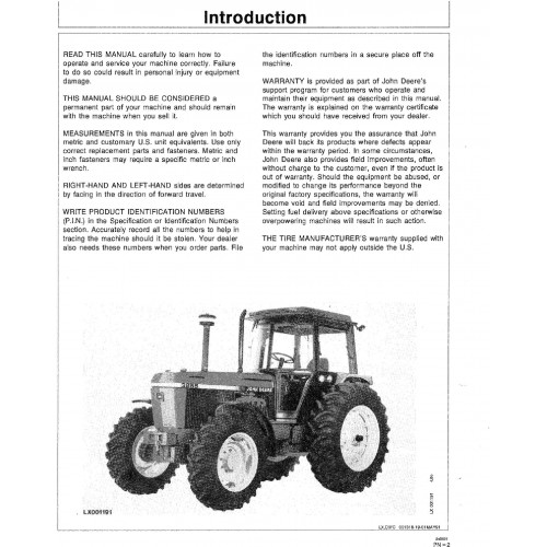 OML64489 - JD JOHN DEERE 3055, 3255 TRACTORS