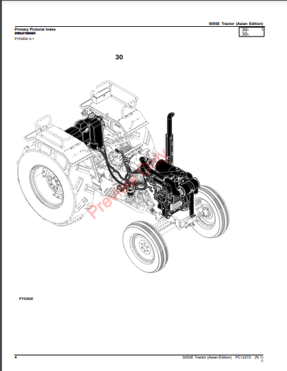 JOHN DEERE 5055E TRACTOR (ASIAN EDITION) PC12272 - PARTS CATALOG MANUAL