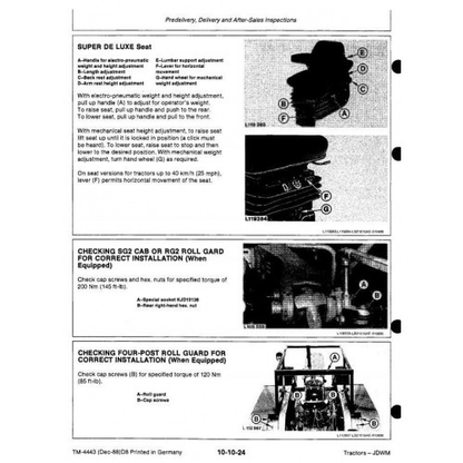 TM4443 - JOHN DEERE 3050, 3350, 3650 TRACTORS