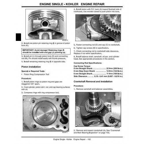 TECHNICAL SERVICE MANUAL -  JOHN DEERE L100,LAWN TRACTORS TM2026