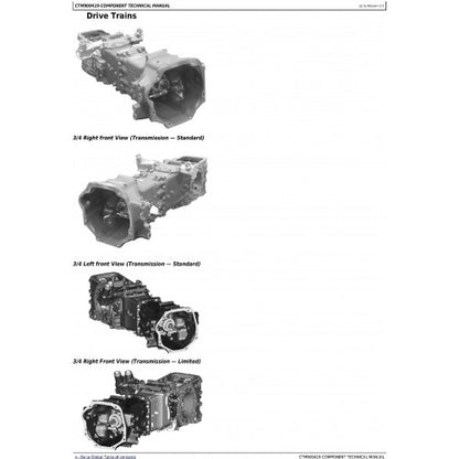 COMPONENT TECHNICAL MANUAL - JOHN DEERE PUNE WORKS / 9X3 SYNCSHUTTLE TRANSMISSION CTM900419 