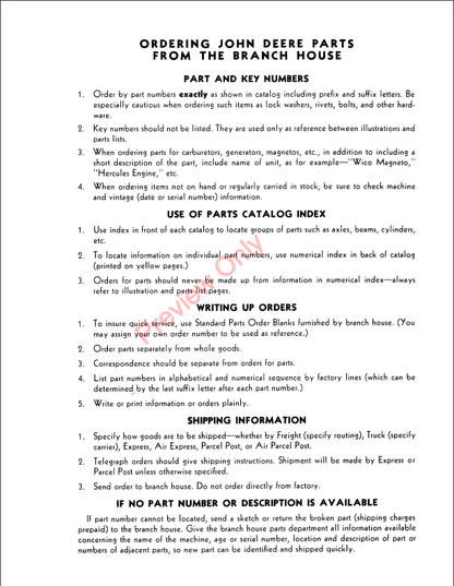 JOHN DEERE HEAVY SERIES DISK TILLERS PC116 - PARTS CATALOG MANUAL