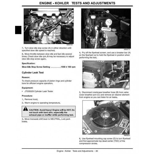 TECHNICAL SERVICE MANUAL -  JOHN DEERE LX279,LAWN TRACTORS TM1754 