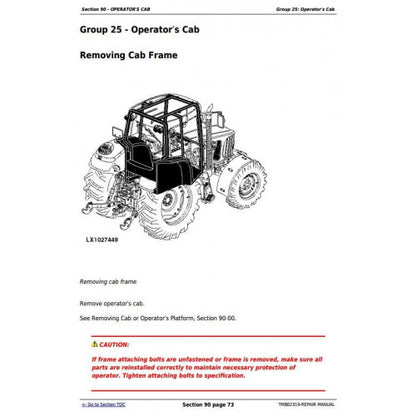 REPAIR MANUAL - JOHN DEERE 6210J(6J-2104) TRACTORS TM802319