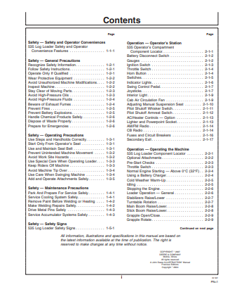 JOHN DEERE TIMBERJACK 530B, 535 (B SERIES, SERIES II) FORESTRY Knuckleboom Loader OPERATOR MANUAL - OMF389371