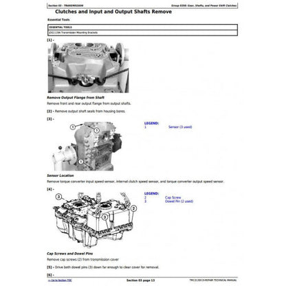 SERVICE REPAIR TECHNICAL MANUAL - JOHN DEERE 724K 4WD LOADER (SN. FROM C658297, D658297) TM13120X19 