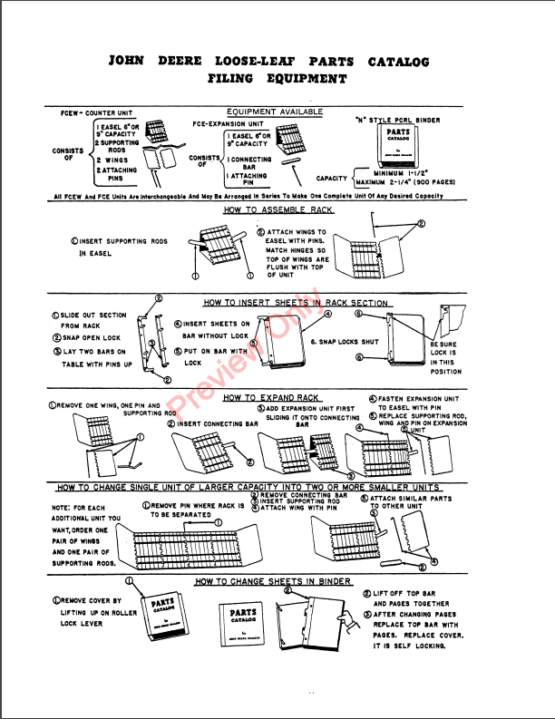 JOHN DEERE SIDE-DELIVERY RAKES PC166 - PARTS CATALOG MANUAL