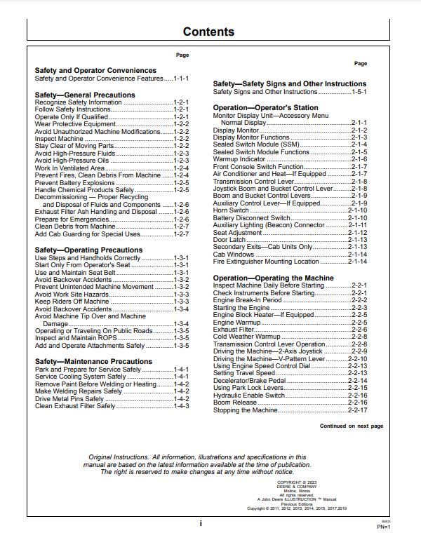 OPERATOR MANUAL - JOHN DEERE 470GLC CONSTRUCTION EXCAVATORS OMT377205X19_34