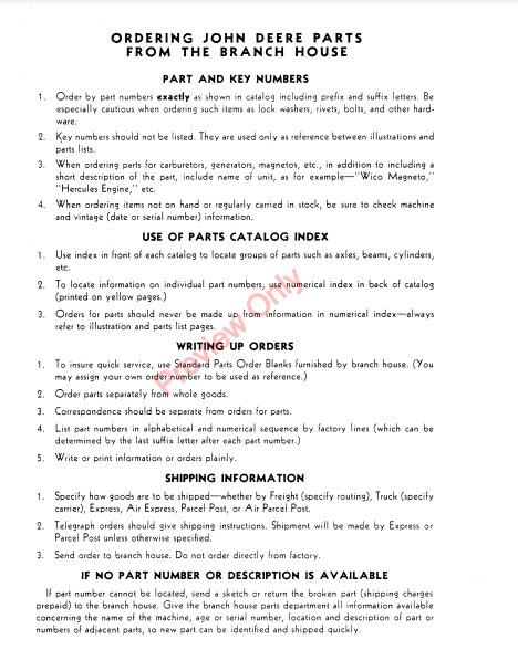 JOHN DEERE 540 SERIES LISTER, INTEGRAL PC393 - PARTS CATALOG MANUAL