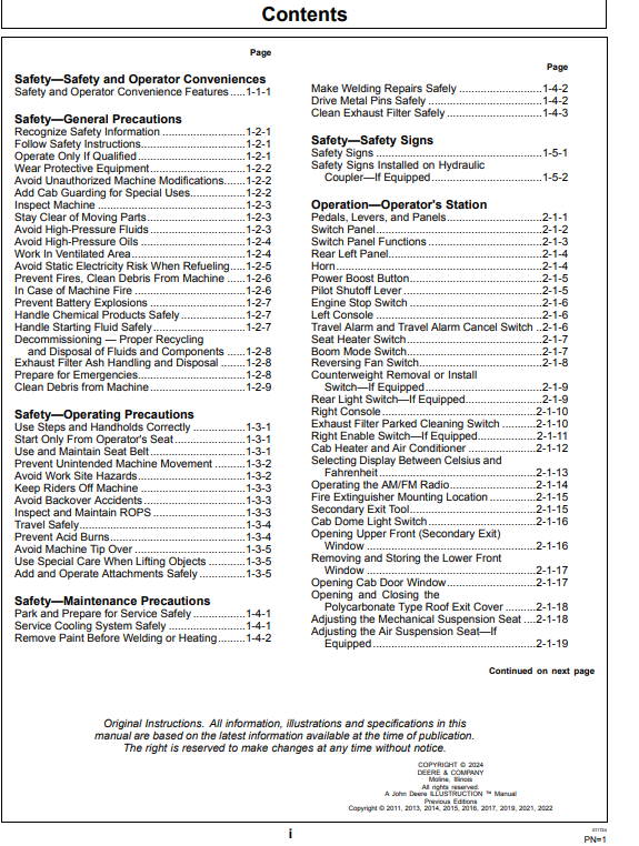 OPERATOR MANUAL - JOHN DEERE 605K (G SERIES) Construction Crawler Loaders  - OMT287395_24