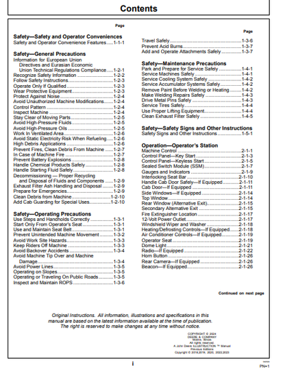 OPERATOR MANUAL - JOHN DEERE 331G, 333G Construction Skid Steers- OMT396973X19_64