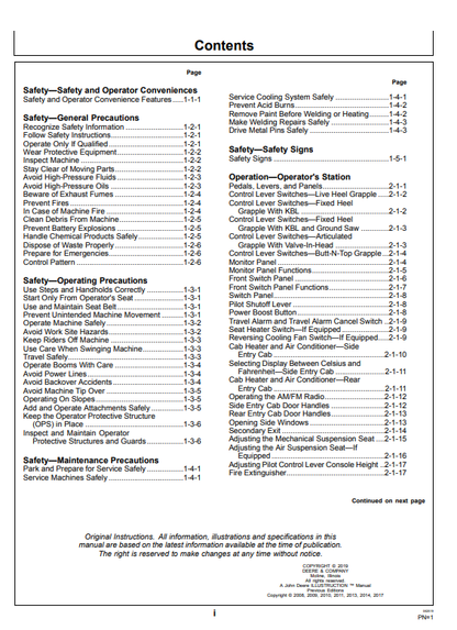 JOHN DEERE ZAXIS290F-3 (ZAXIS-3 SERIES) Hitachi Road Builders OPERATOR MANUAL - OMT231470_SZ