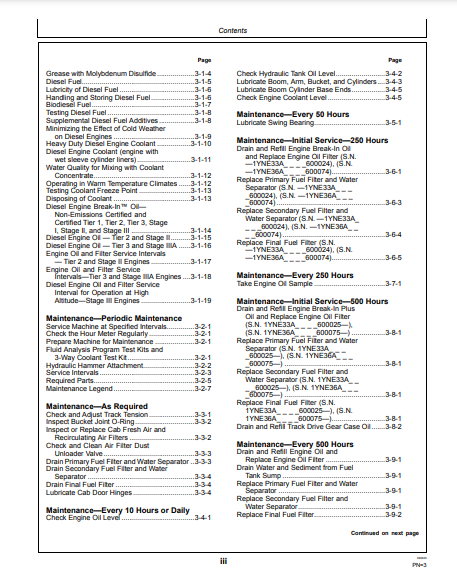 OPERATOR MANUAL - JOHN DEERE E330LC, E360, E360LC (E SERIES) Construction Excavator OMT347511X19