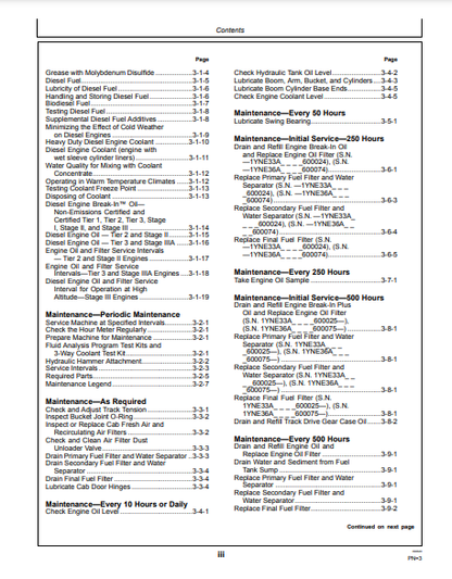 OPERATOR MANUAL - JOHN DEERE E330LC, E360, E360LC (E SERIES) Construction Excavator OMT347511X19