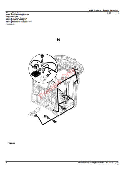 JOHN DEERE AMS PRODUCTS-FORAGE HARVESTERS PC10339 - PARTS CATALOG MANUAL