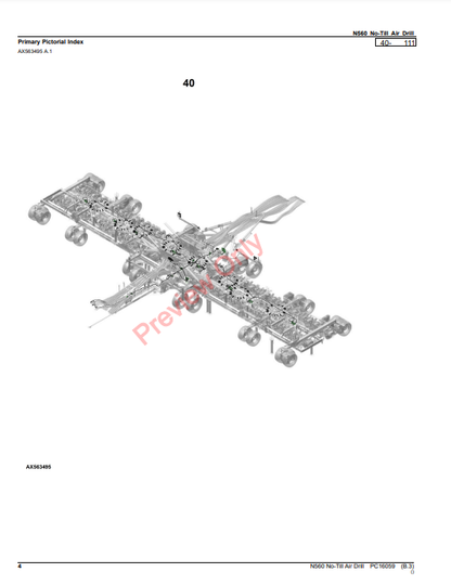 JOHN DEERE N560 NO-TILL AIR DRILL PC16059 - PARTS CATALOG MANUAL