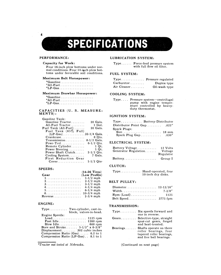 OMR2073 - JOHN DEERE 620 SERIES ORCHARD TRACTOR OPERATOR MANUAL