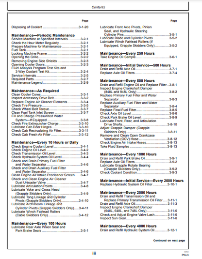 OPERATOR MANUAL - JOHN DEERE 640L,648L,748L,848L,948L FORESTRY SKIDDER OMT335601X19