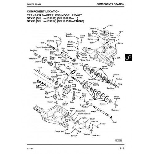 TECHNICAL SERVICE MANUAL - JOHN DEERE STX30D RIDING LAWN TRACTORS TM1561