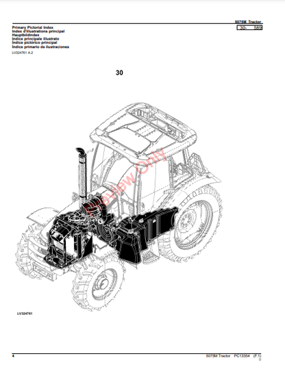 JOHN DEERE 5075M TRACTOR PC13354 - PARTS CATALOG MANUAL