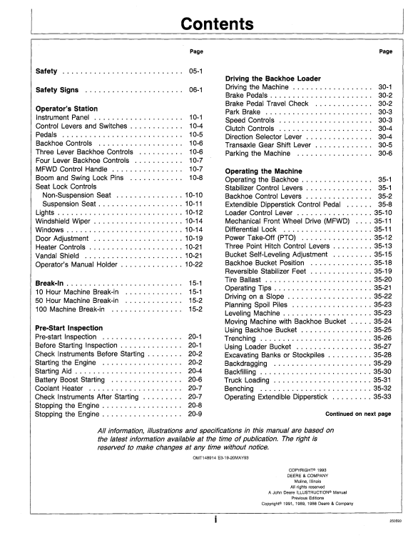 JOHN DEERE 992ELC (E SERIES) Construction Tractors OPERATOR MANUAL - OMT161069