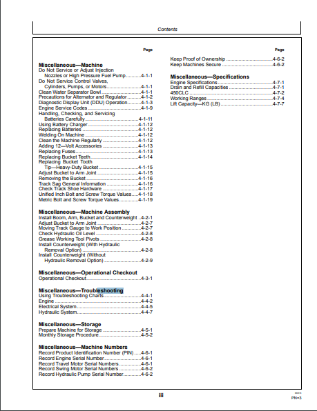 OMT187112 - JOHN DEERE 450CLC (C SERIES) Construction Excavators OPERATOR MANUAL